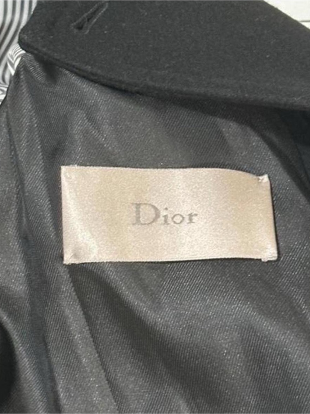 Dior men’s black wool coat